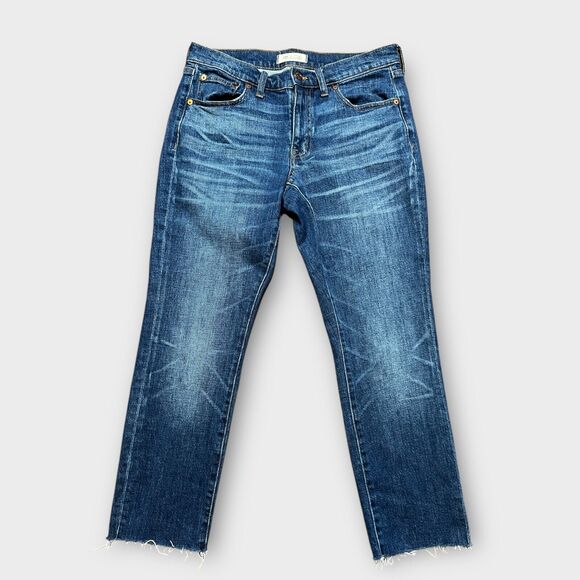 Women’s Madewell Size 27 The Mid Rise Slim Boy Jean Dark Wash - Picture 1 of 7